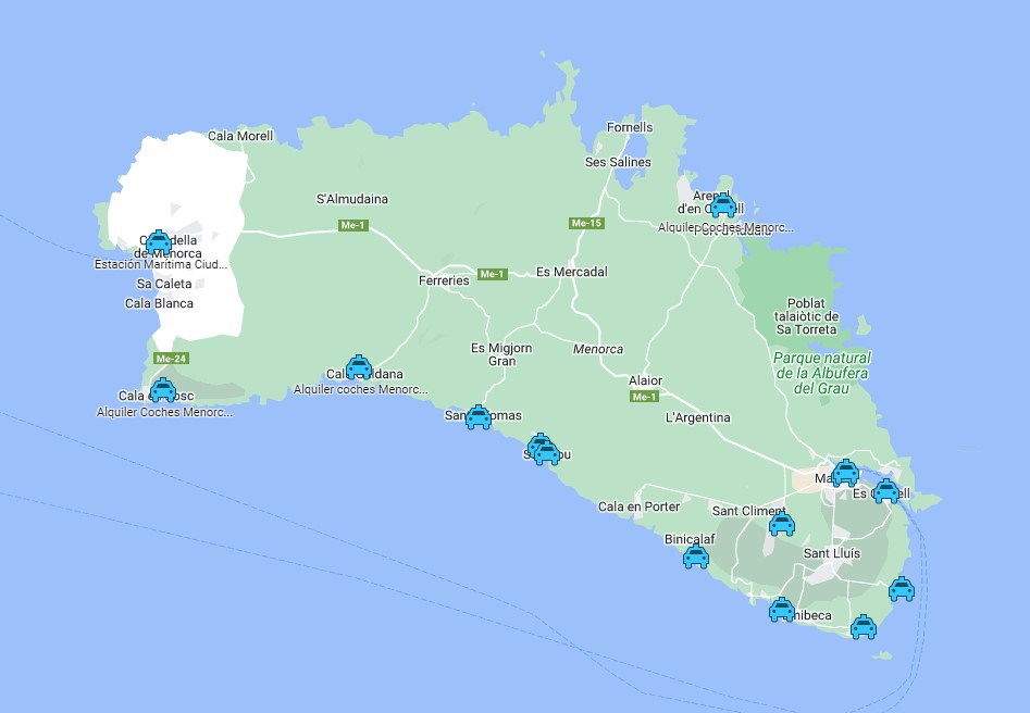 Menorca Car Hire Offices Car Rental in Menorca Autos Valls