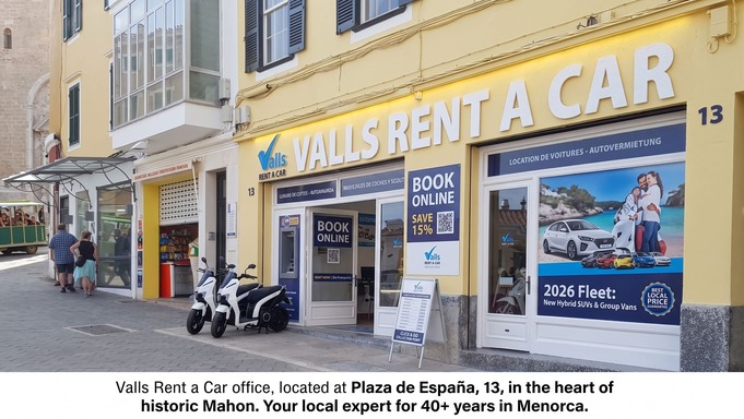 Oficina Autos Valls Mahón Centro Plaza España 13